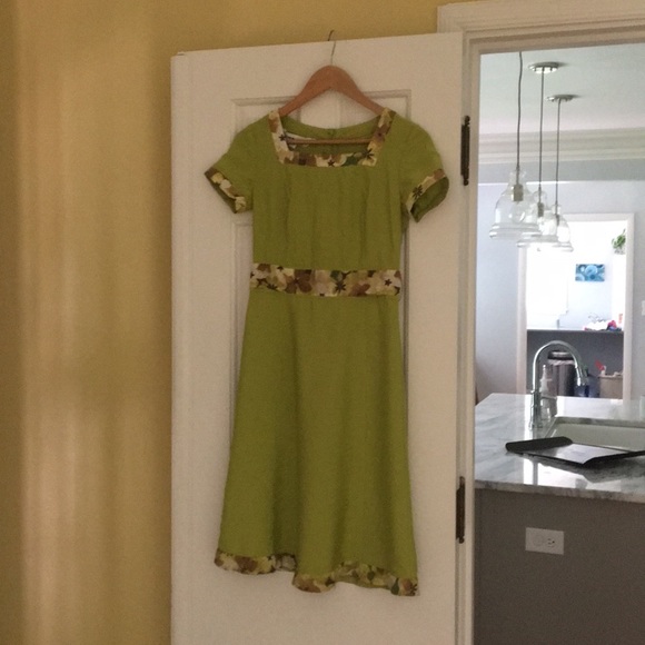 Elina Createur lime dress size 7 - Picture 1 of 3